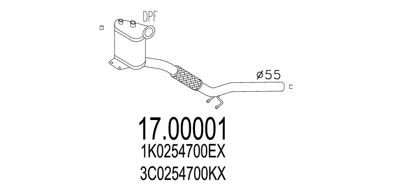 Filtr pevnych castic, vyfukovy system