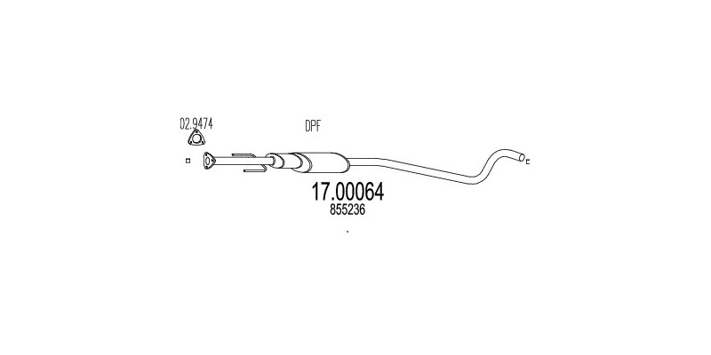 Filtr pevnych castic, vyfukovy system