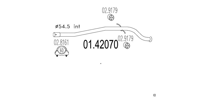Střední trubka výfuku PEUG. 406 1.9TD, 2.0HDI